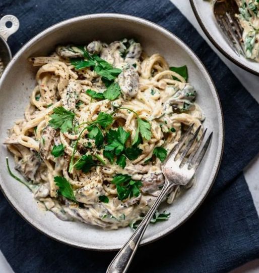 Creamy Vegan Mushroom Alfredo Pasta - Xotic Mushrooms